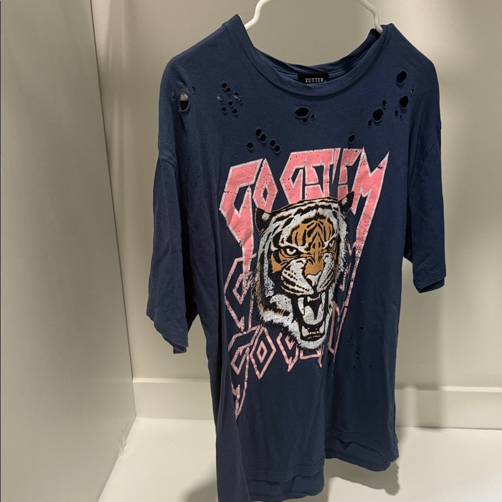 Zutter Navy Graphic Tiger Short‎ Sleeve Tee